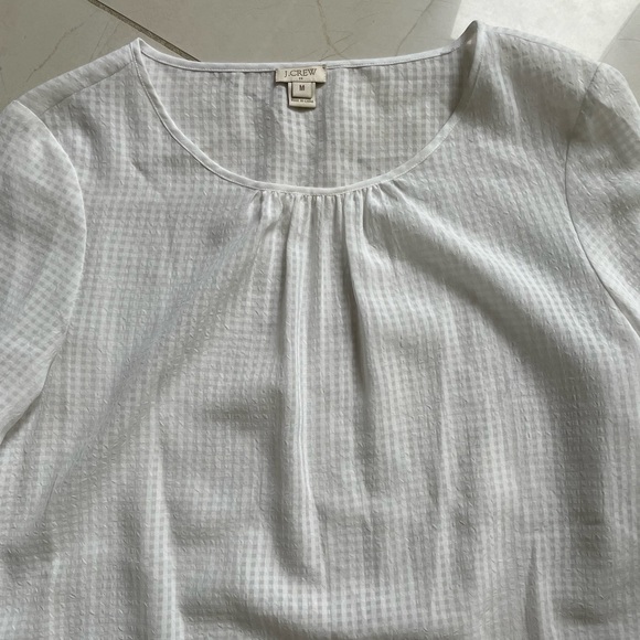 J.Crew Factory White 3/4 Sleeved Top - Picture 1 of 10